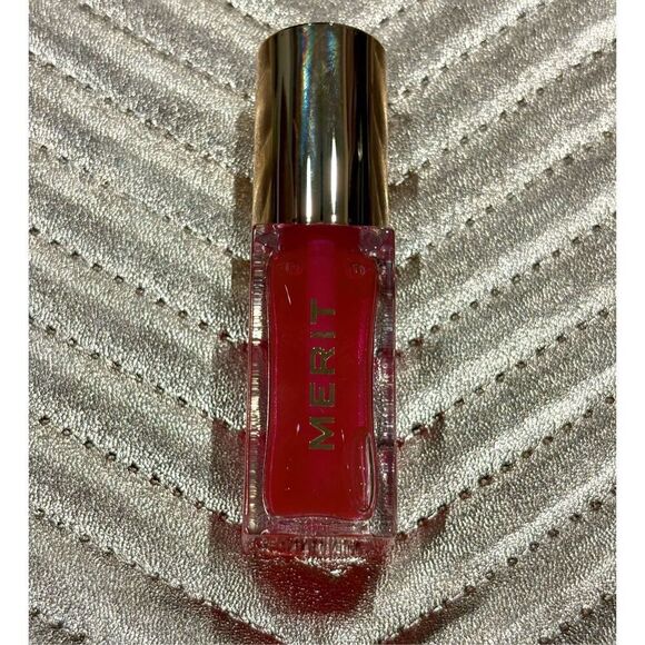 MERIT - NWT - Shade Slick Gelée' Tinted Lip Oil in "Les Deux" (Sheer Pink) - Picture 2 of 7